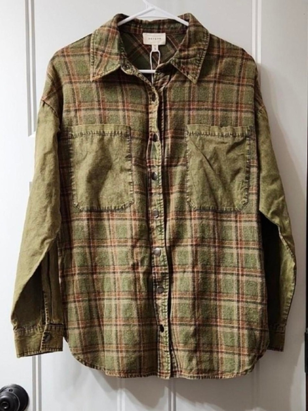 Heyson Plaid Flannel Button Front Shirt